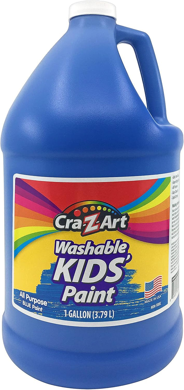 Cra-Z-Art Kids Washable Tempera Poster Paint Non-Toxic Art Supplies - Blue - 1 Gallon for Creative Projects