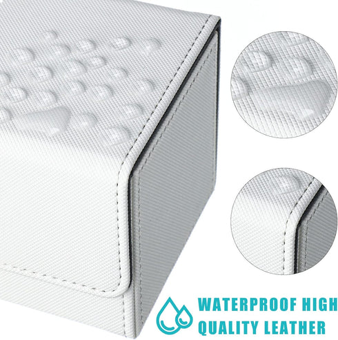 Weewooday 5 100 5 Pcs Leather Deck Card Boxes Large Size Deck Game Holder Storage Box Fit Plus Sleeved Cards Compatible