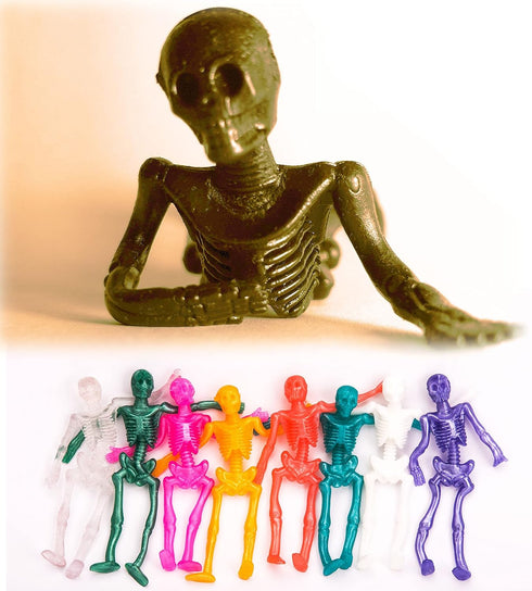 UpBrands Halloween Party Favors for Kids, 24 Stretchy Skeleton Toys for Goodie Bags, Classroom Prizes, Birthday Gifts