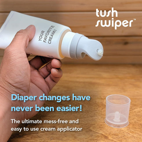 1 Pack Eli & Ali Tush Swiper - Diaper Rash Cream & Butt Paste Applicator - Universal Fit for Most Diaper Creams |
