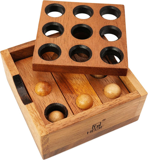 BSIRI Wooden Board Games Educational Sets - Classic Rustic Golf Game for Coffee Table or Home Decor (Gopher Holes)