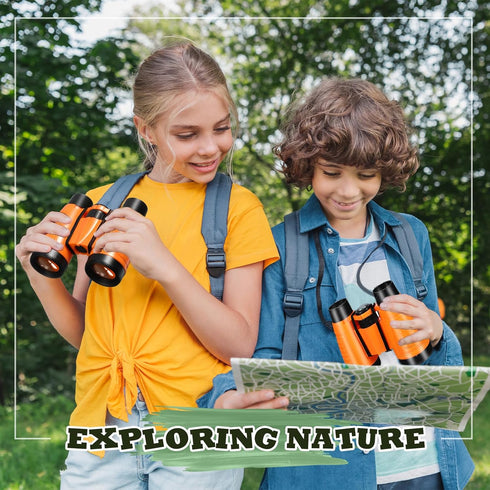Libima 24 Pcs Binoculars for Kids - Educational Compact Binoculars with Neck String for Bird Watching, Birthday Gifts