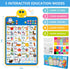 Electronic Alphabet Wall Chart, Talking ABC & 123s Music Poster, Interactive Educational Toddler Toy for Kids 1-5 - Blue