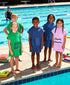 11-14 MissShorthair Towel Poncho for Kids, Hooded Beach Towel for Girl&Boy, Surf Poncho Swim Changing Robe Microfiber
