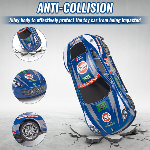 YEQOIZ 7 Inch 3 4 5 6 7 8 6Pack Race Toy Cars for Toddler Boys Girls Friction Powered Trucks for Kids Ages Years Old