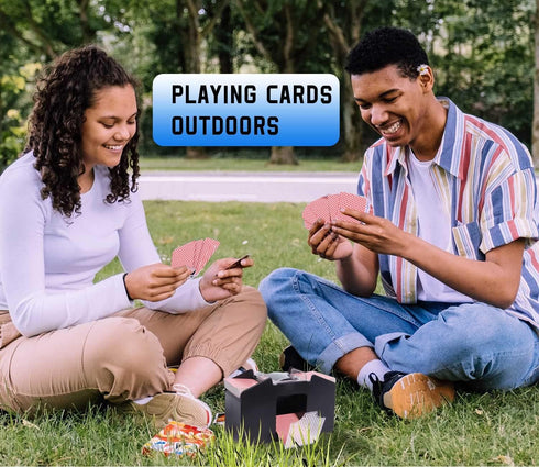 GSE Games & Sports Expert 4-Deck Automatic Card Shuffler - Battery-Operated Electric Shuffler Machines