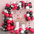 130PCS Red Black White Balloon Garland Arch Kit, 12 10 5 inch Balloons with Confetti for Baby Shower and Wedding