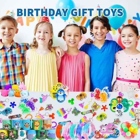 SeaCross 145 Pack, Pcs Party Favors for Kids, Pop Fidget Toys Goodie Bags Fillers for Kids Birthday Party, Prizes