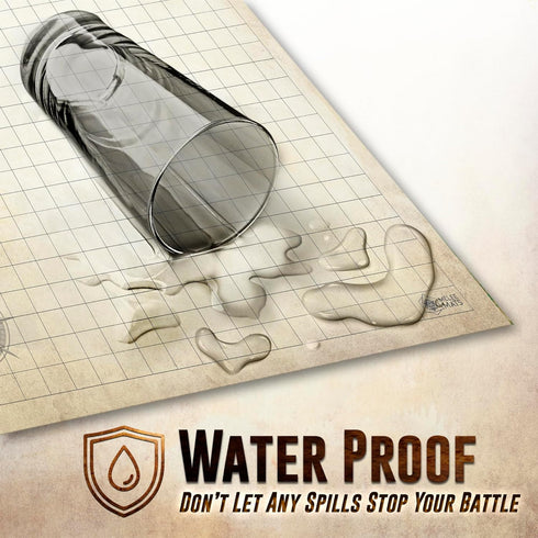 Set 24 36", Melee Mats DND Map Starter - x Wet & Dry Erase Battle Terrain Grid for Dungeons and Dragons - Ultimate