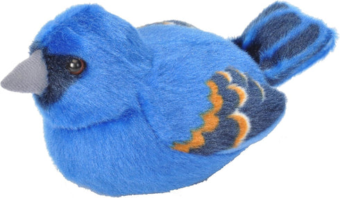 Wild Republic 18232 Audubon Birds Blue Grosbeak Plush with Authentic Bird Sound, Stuffed Animal, Bird Toys for Kids & Birders, Blue Grosbeak