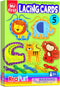 KRAFUN Beginner Preschool Lacing Card Kit for Kids Arts & Crafts, 5 Easy Safari and Animal Lacing Projects