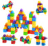 Cra-Z-Art Magrific 3D Magnetic Blocks, 28 Piece Set, Colorful Magnet Building Tiles with 3D Blocks and Vehicle Wheels