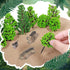 Sratte 26 Pcs Woodland Wolf Figurines Kit - Model Trees with Wolf Figurine for Diorama Project and Cake Toppers