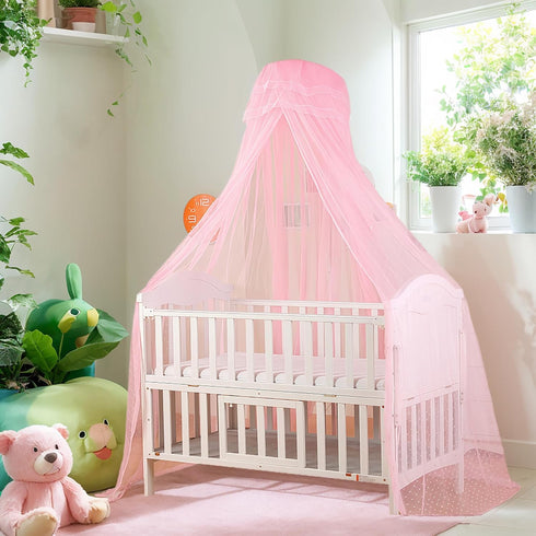 RVKXHD 2025 50D Baby Crib Bed Mosquito Net:Crib Canopy, Princess Bed Canopy, New Breathable Mesh Crib Tent, Mosquito