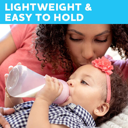 9oz 2-Pack, Chicco Duo Hybrid Baby Bottle, Real Glass Inside, Lightweight Plastic Outside, Patented Invinci-Glass