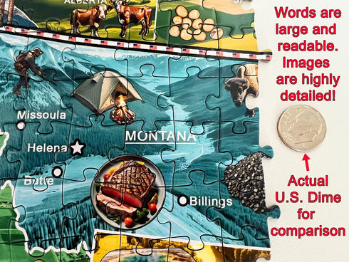 1000-Piece Playjigs USA Map Puzzle: Vibrant Journey Across America with Colorful State Details