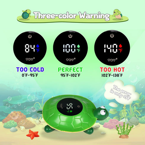 TKY Baby Bath Thermometer - Digital Floating Water Thermometer with LED Display & Color Temperature Alerts