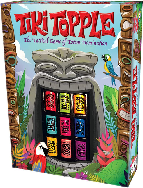Gamewright Tiki Topple - Tactical Board Game of Totem Domination, Multi-colored, for Ages 10 to 15