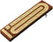 PALM ROYAL HANDICRAFTS 3 Track Wooden Cribbage Board Set, Inlaid Teak and Maple Wood with Metal Pegs Storage