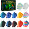 MiniMythos Toys 12 Pack 3D Printed Dragon Eggs with Dragons Inside, Mini Articulated Crystal