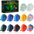 MiniMythos Toys 12 Pack 3D Printed Dragon Eggs with Dragons Inside, Mini Articulated Crystal