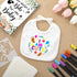 55 Newwiee Pcs White Bibs for Baby Decorating Design a Bib Decorate Plain newborns Bibs Wooden Sign for Baby Shower