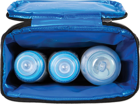 PackIt Freezable Double Bottle Bag, Built with EcoFreeze Technology, Antimicrobial lining, Collapsible, Reusable, Zip