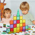 106 Set, 3 4 5 6 7 8+ Magnetic Tiles Piece Magnet Building Blocks for Kids Toddlers, STEM Construction Toys with Gift