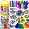 FUNZBO Arts and Crafts Supplies for Kids - Craft Kit with Art Supplies, Preschool Activities, DIY Birthday Gifts for