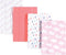 Luvable Friends Unisex Baby Cotton Flannel Burp Cloths, Girl Clouds, One Size
