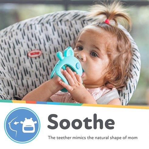 Nuby Silicone Wrist Teething Mitten, Baby Teether Ring for 3+ Months - Koala