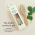 Natural Goat Hair Cradle Cap Brush with Bamboo Handle for Baby Care