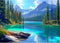 Blueforest Turquoise Lake 500 Piece Puzzle for Adults - Panoramic Mountain Therapy