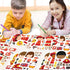 24 Sheets Firefighter Stickers for Kids, Make-a-face Fireman Themed Party Favor Craft Supplies
