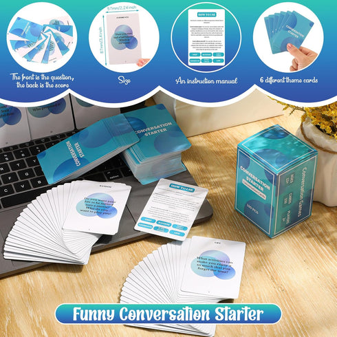 1 Box of Conversation Cards Games, Icebreaker Deck for Relationship Building and Team Activities
