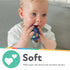 Nuby Geo Zoos Massaging Teether - Baby Teething Toy - Soft Easy Grip for 3+ Months - Blue Gorilla
