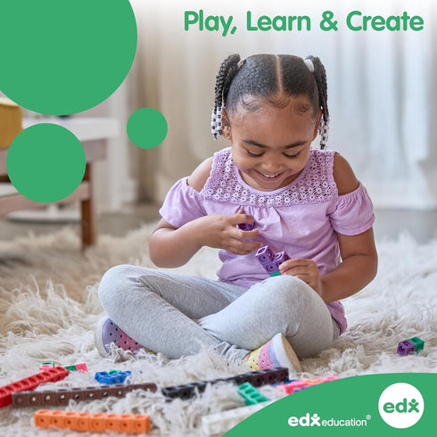 Set 36 18m+ edxeducation Learning Advantage Transportation Linking Blocks - of - - Connecting Blocks for Toddlers