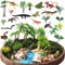 Sratte 26 Pcs Amphibious Animals Figurines - Diorama Project Kit with Plastic Reptile Playset for Kids