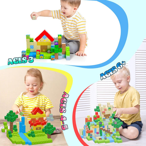 Blocks-120pcs 4-8, SKTMYY Magnetic Game Magnetic Building Blocks for Kids Ages STEM Sensory Magnet Blocks Cubes Toys