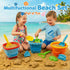 Cozycharm Set 3 3 3 9 Backpack Summer Beach Sand Toys for Toddlers, Portable Travel Beach Toys with Collapsible