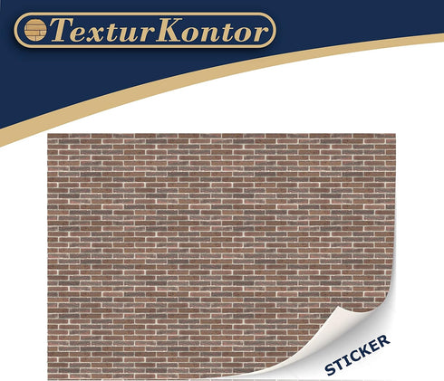 3 Sheets Self-Adhesive Wall Cladding for Dollhouse, 1:12 Scale Brown Bricks