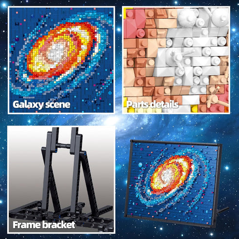 HJPLPXH Sets 12+ (2438PCS) Milky Way Galaxy Micro Mini Building Block Art Model, Mini Bricks Creative Ideals Gifts