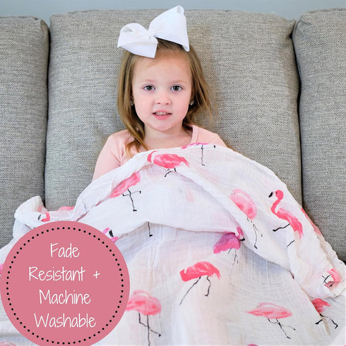 100% 47 47 Inches 3 Pack) LollyBanks Muslin Swaddle Blankets, Cotton Baby Swaddle Blanket for Girls, Soft and Large x