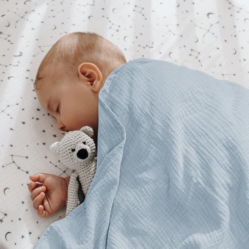 GLLQUEN BABY 3-Pack Muslin Swaddle Blankets for Boys and Girls, Unisex Newborn Receiving Baby Essentials, Gift Registry
