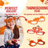 JOYIN 24 Pcs Thanksgiving Turkey Eyeglasses, Pumpkin Maple Leaves Photo Props for Kids Thanksgiving Party
