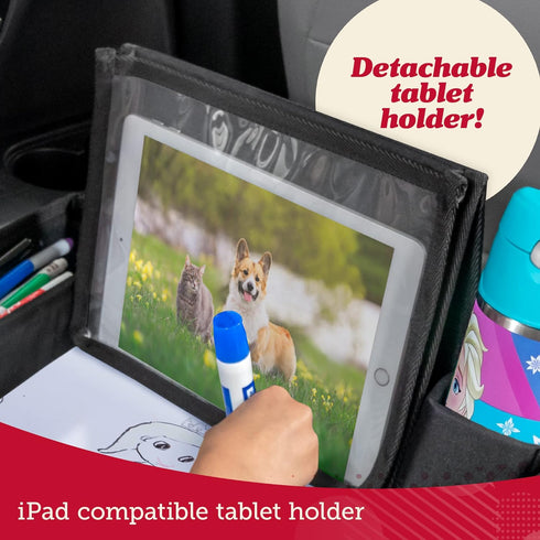 Lusso Gear Kids Travel Tray for Car - Road Trip Essentials for Kids - Car Seat Tray for Travel - Toddler Travel Lap