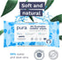 1 60 100% 99% Pura Flushable Toddler Wipes x Wipes, Plastic Free, Water, Hypoallergenic & Fragrance Free, Totally