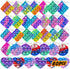 12 pcs Random Color Mini Squeeze Pop Bubble Fidget Sensory Toys, Mini Keychain Small Relieve Anxiety Stress Toy