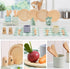 Set Set Wooden Toy Dish Toddler Plates and Cutlery Children's Kitchens Accessories Kids Role Play Food Gift for Girls