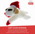 Multipet Lamb Chop Dog Plush Toy with Santa Hat - Squeaky Toy for All Dogs, Extra Soft Plush (10.5”, Cream)